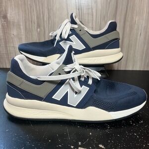 New Balance 247 Shoes Mens Size 12 Navy Gray Mesh Running Sneakers MS247MA